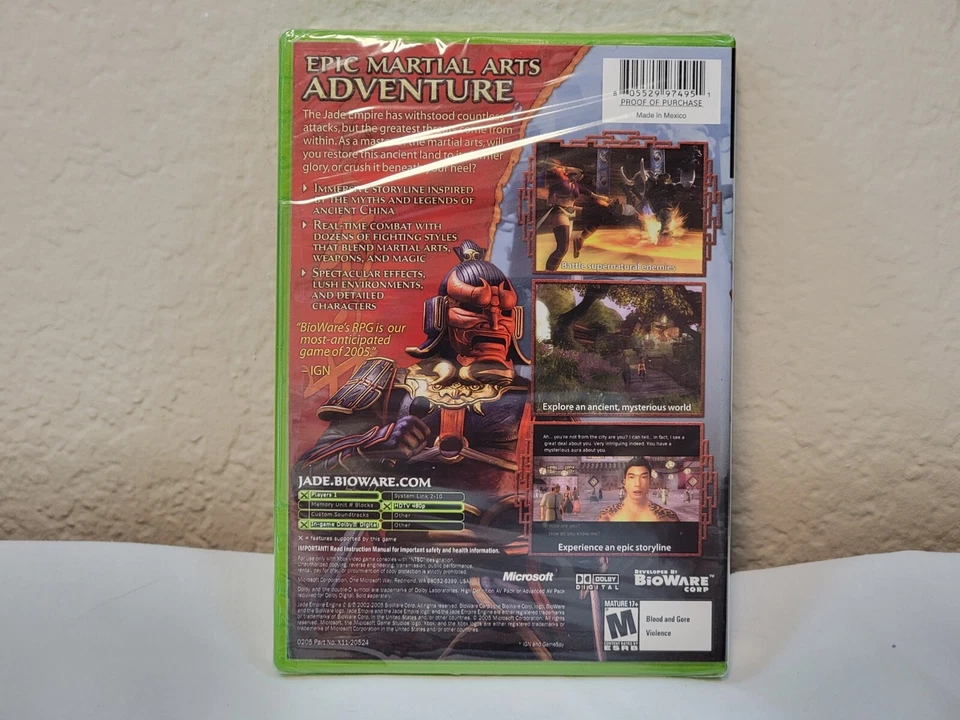 Microsoft Xbox Jade Empire 2005 Bioware RPG Game Factory Sealed - Image 2 of 4