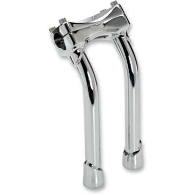 Biltwell Chrome Murdock 10'' Pullback Steel Risers Clamp Harley Softail Dyna XL