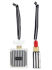 Striped Lipstick  Perfume Christmas Ornament Set 2 - Saks Fifth Avenue