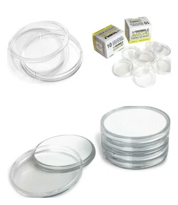 Clear Plastic Coin Display Cases Capsules Holder Storage Schulz £2 £1 Crown VARY