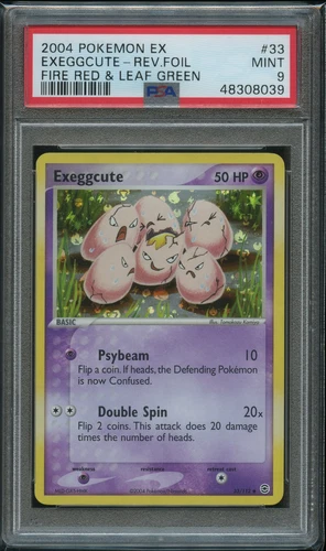 Pokemon Exeggcute Reverse Holo PSA 9 Mint 33/112 Fire Red Leaf Green