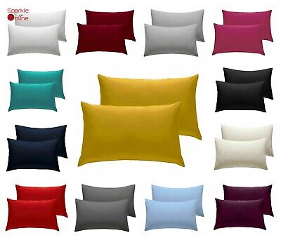2 X PILLOW CASE LUXURY CASES POLYCOTTON HOUSEWIFE PAIR PACK BEDROOM PILLOW COVER