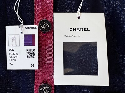 ♥️CHANEL ラベンダー ジップアップジャケット Chanel 22P Black Multicolor Graffiti Logo Denim Runway Long Sleeve