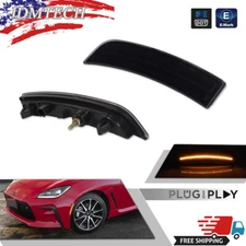 JDM Smoked Lens Amber Full LED Side Marker Lights For 22+ Subaru BRZ Toyota GR86