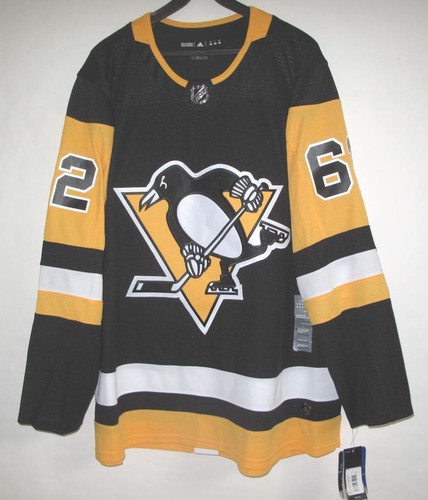 ADIDAS PITTSBURGH PENGUINS CARL HAGELIN AUTHENTIC BLACK HOME JERSEY 60 - Picture 2 of 2