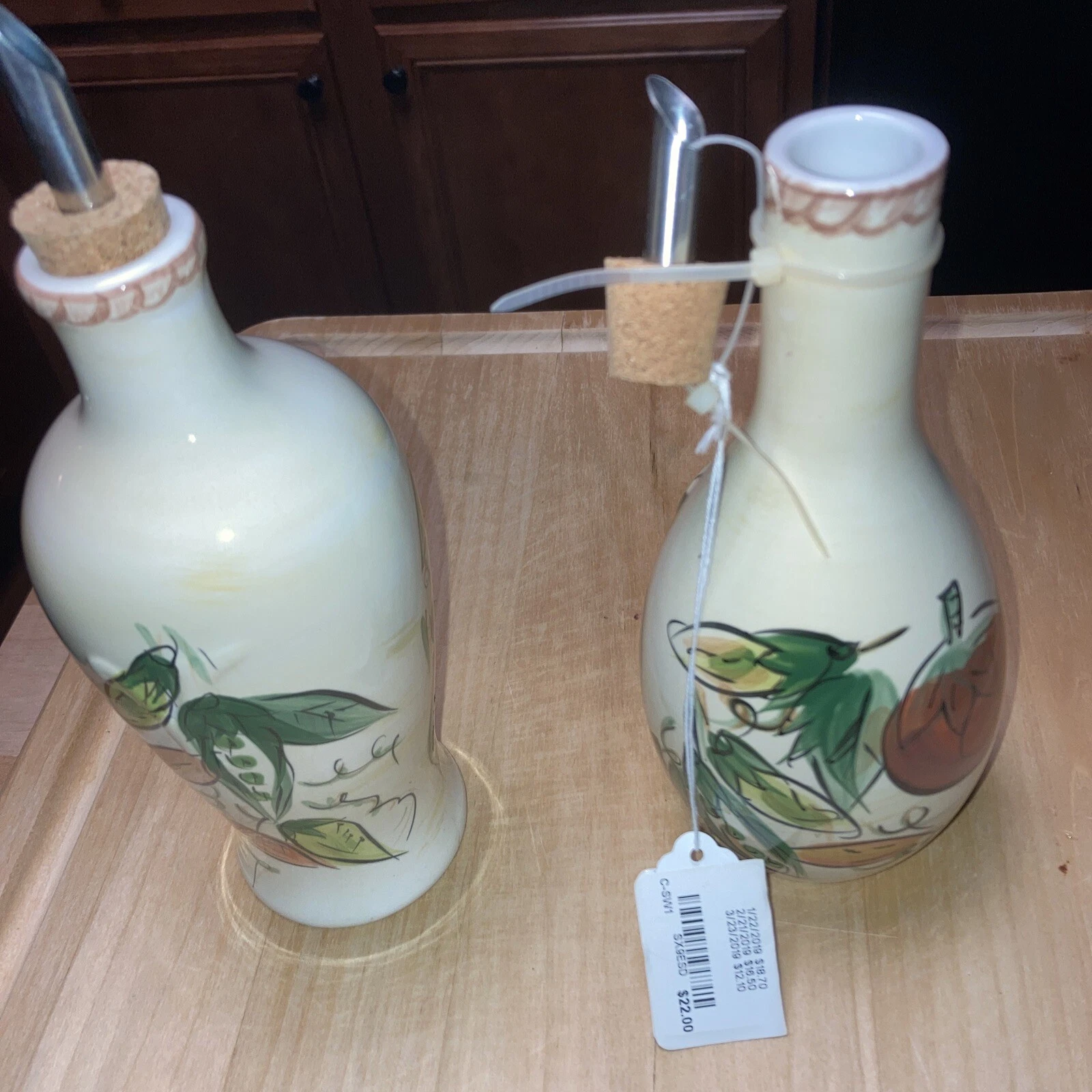 Kitchen prep 101 by tabletops unlimited 8” oil & vinegar set. New