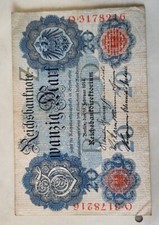 reichsbanknote 20 mark 1914