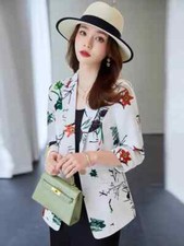Giacca tailleur donna blazer spezzato ufficio bianco rosso colorato slim 18539