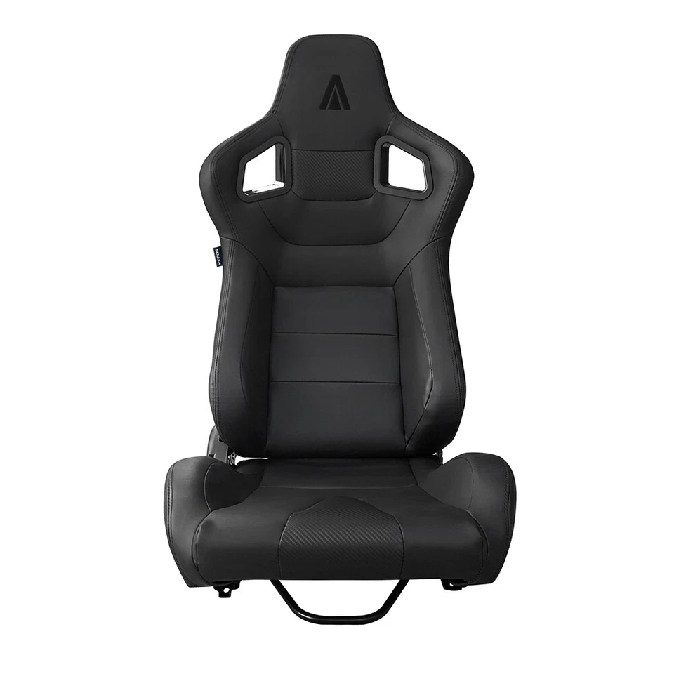 NUEVOS 2 ASIENTOS DE CARRERAS DE CUERO PVC NEGRO TANAKA + DESLIZADOR RECLINABLE PARA BUICK * Foto 2 de 4