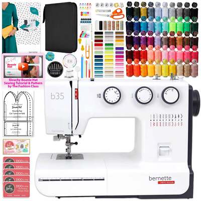 Bernette B35 Sewing Machine with Sewing Thread & 200+ Accessories