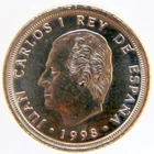SPAIN JUAN CARLOS I 10 PESETAS 1998 KM-1012 VARIATION WITH EXTRA ACCENT " DE´ "