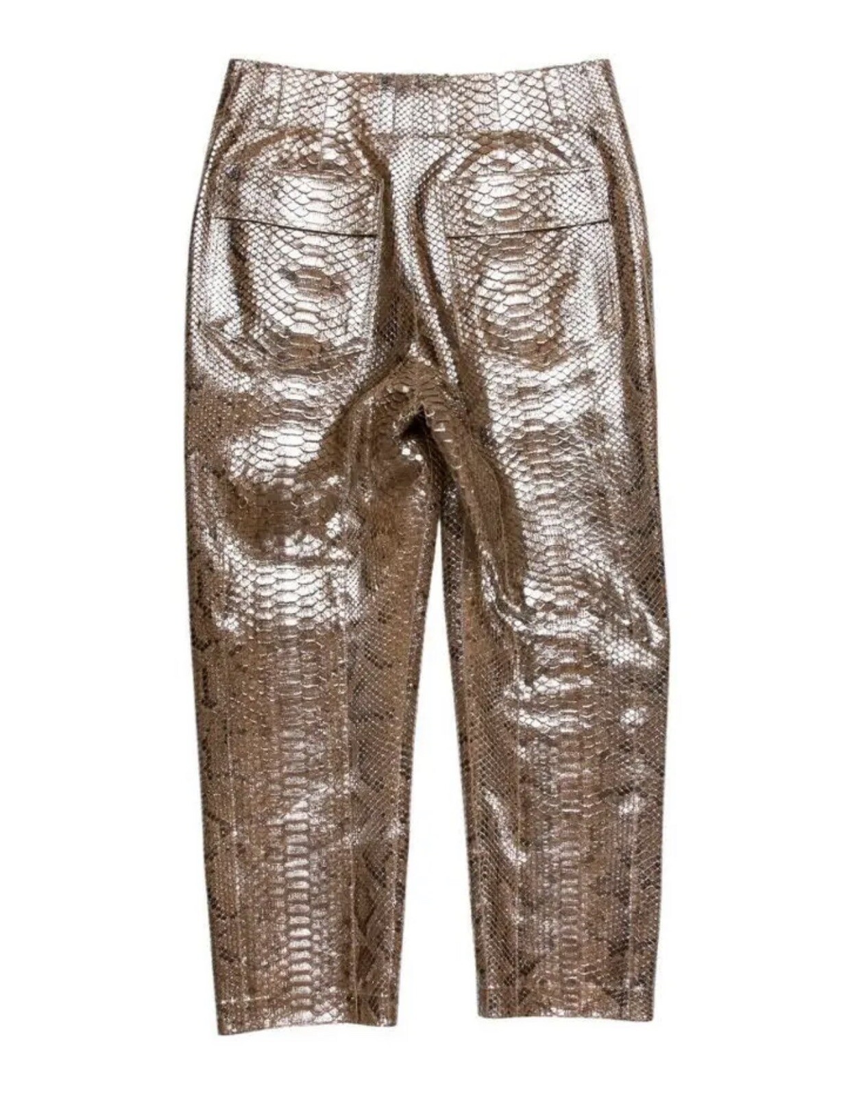 Women’s Brunello Cucinelli Metallic Python Croppe… - image 3