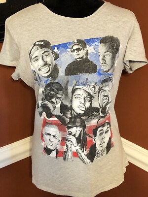 EJEL Juniors 2XL Rap Gods Tee T-Shirt Biggie Tupac Ice Cube Lil Wayne Easy-E +
