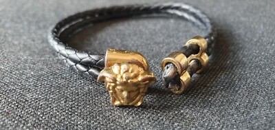 VERSACE LA MEDUSA Armband aus Leder, Zustand: gebraucht, OP: 250 , nickelfrei