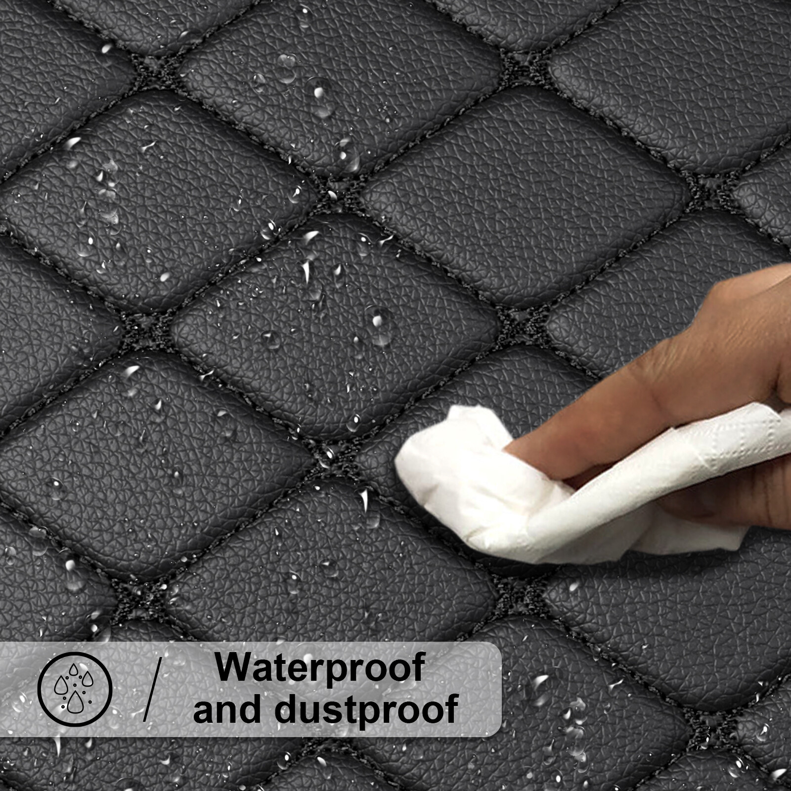 For BMW 528i 325i 5Pcs Car Floor Mats Front&Back PU Leather Carpets