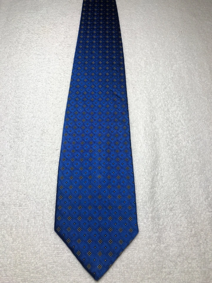 ALFANI 男式领带蓝色金色 4 X 59 — 第 2/4 张图片