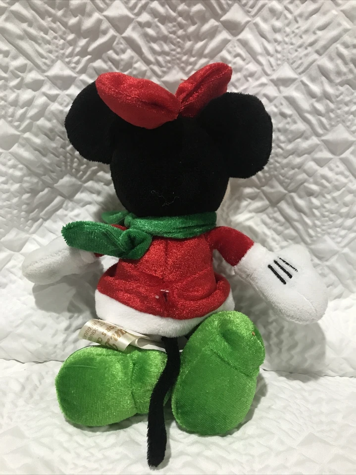Dan Dee Disney 9” Minnie Mouse In Christmas Dress Bow Stuffed Plush Toy 65 - Image 4 of 4