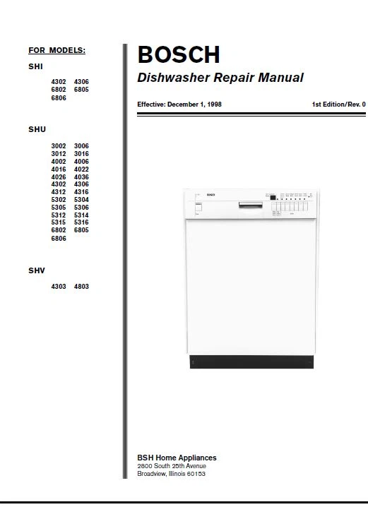 Bosch Dishwasher Manualdownload