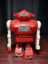Vintage Japan Battery Operated Robot Toy Red Parts Repair AS-IS