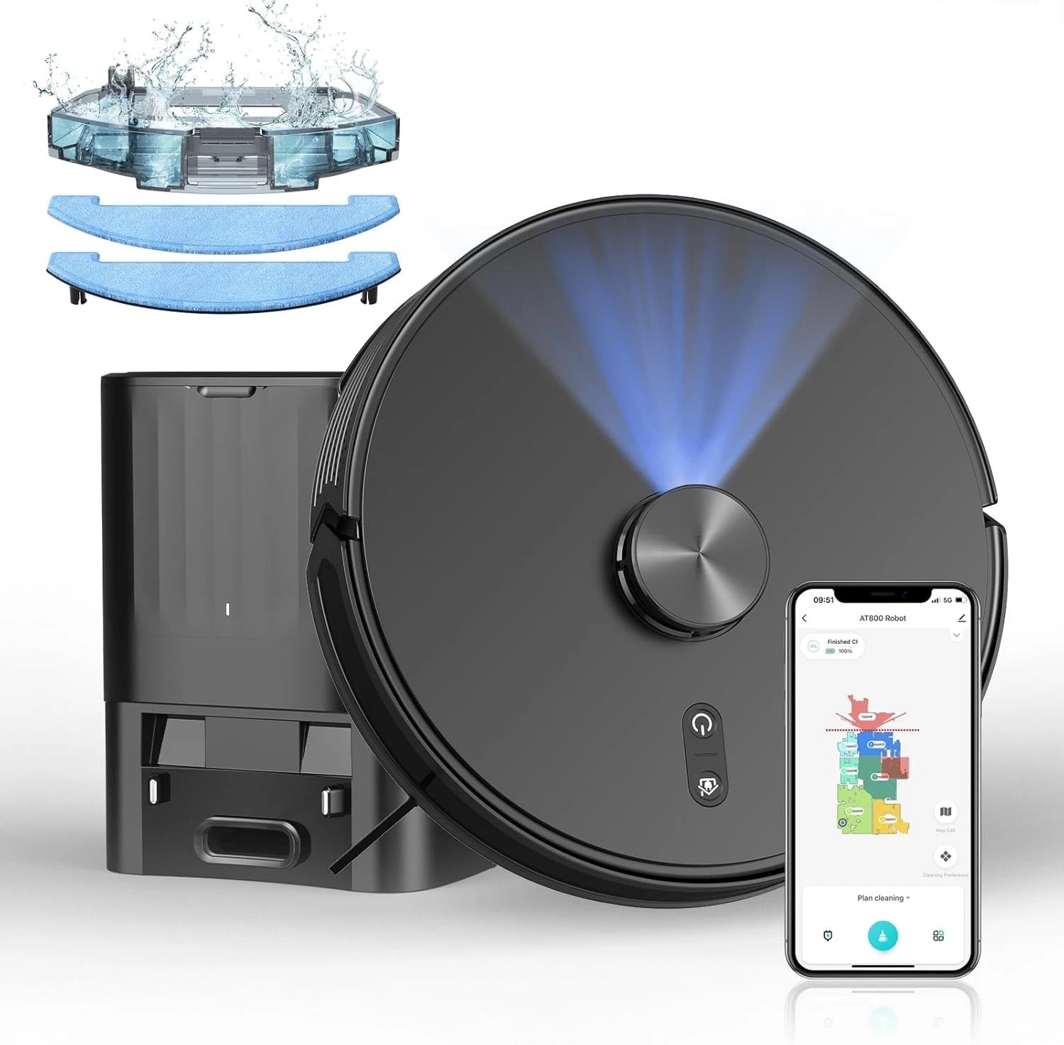 Robot Vacuum and Mop Combo with Self-Emptying Station (60-Day), LiDAR Navigation
Opens in a new wind