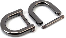 4 Pcs Heavy Duty D Rings Screw in Shackle 1/2 Inch Gunmetal Black U Shape