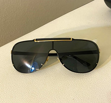 Versace Men’s Aviator Sunglasses Gold Metal Frame Gray Tinted Plastic Lenses