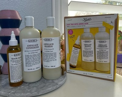 Kiehl s Hair Trio With Amino Acid-Hydrated, Soft hair