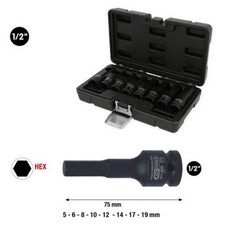 KS TOOLS Kraft-Stecknuss-Satz 911.0902 Chrom-Molybd&auml;nstahl