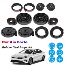 For Kia Forte Door Rubber Seal Strips Weather Draft Wind Noise Reduction G