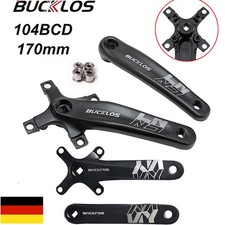 Braccio pedivella quadrato 170 mm 64/104 mm MTB set pedivella bici set catena AL DE