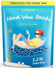 Troyber Hard Wax Beads for Coarse Hair Removal, 2.2lb Wax Beads Bulk, Waxing ...