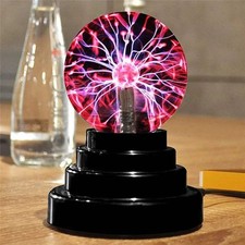 3/4/5/6 Inch Magic Plasma Ball Lamp LED Atmosphere Night Light Only Touch Sensit