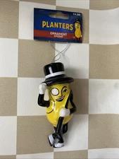 Planters Mr. Peanut Christmas Ornament Plastic 5" Tree Figurine Yellow New