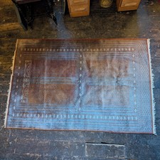 6 Fuß 5 Zoll x 4 Fuß 2 Zoll - Vintage Pakistanischer Ersari Handgeknüpfter Wollteppich - Rostbraun & Ind