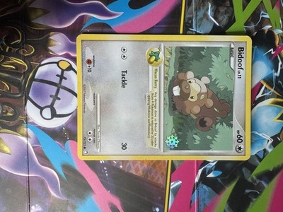 Bidoof Schneeflocke gestempelt Urlaubskalender Diamant und Perle Pokemon Karte