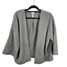 A New Day Womens Gray Cardigan 3/4 Sleeve Jacket Fits Most Coat Once Size