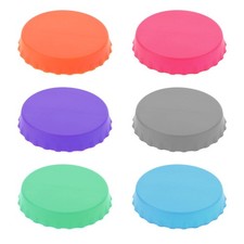 6 Pack Silicone Soda Can Cover Lids, Reusable Beer Cans Covers Pop Can Covers...