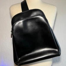 Furla Man Black Leather Crossbody Sling Bag 2018-2021 boutique release 