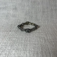 Silver Tone Gemstone Stretch Bracelet Turquoise Navy Blue Gemstone Boho Western