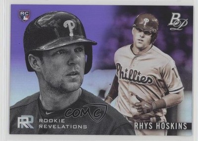 2018 Bowman Platinum Rookie Revelations Purple 99/250 Rhys Hoskins #RR-1 RC 3p2