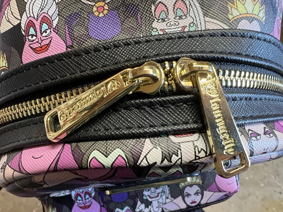 Loungefly Disney Villains Malificent, Ursula, Cruella Mini Backpack Bag - Image 3 of 4