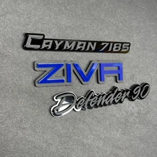 Custom Lazer Cut Car Acrylic Emblem Badge MULTI COLOR Customized Text Names-LOGO