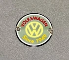 VINTAGE VW VOLKSWAGEN PORCELAIN SIGN CAR GAS AUTO MOTORCYCLE OIL