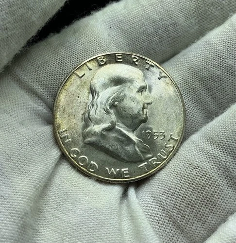 Uncirculated 1953-S San Francisco Mint Silver Franklin Half J380