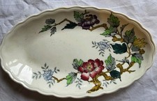 Vintage England WOOD & SONS Ashbourne Floral Pattern Small Serving Plate 
