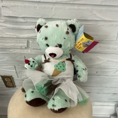 Build-A-Bear Workshop Mint Chocolate Chip Plush Bear with Dress & Ice Cream Cone