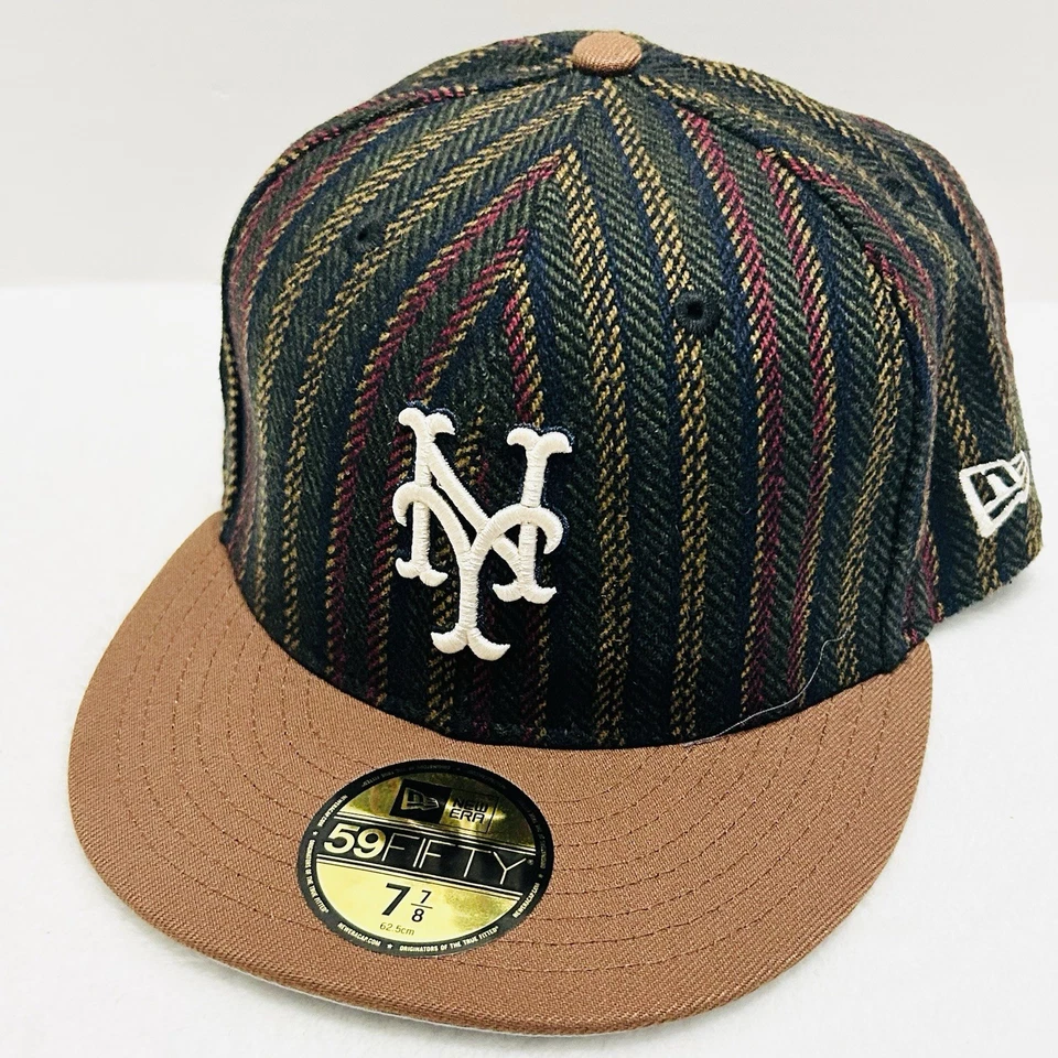 New Era New York Mets Parche Espiga 59FIFTY Gorra Ajustada 7 7/8 Marrón MLB Foto 3 de 4