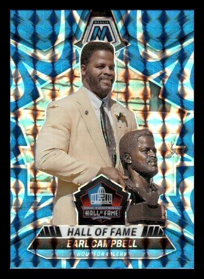 2024 Panini Mosaic #298 Earl Campbell Mosaic Reactive Blue Houston Oilers