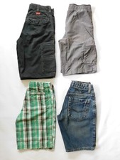 Cherokee Arizona Sonoma Boys Size 8 Shorts Lot Denim Jean Gray Khaki Cargo Plaid
