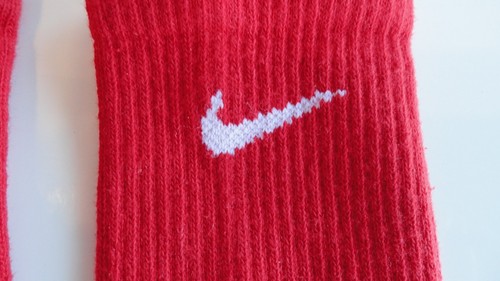 2 PAIR NIKE EVERYDAY PLUS Performance Cushion Crew Socks RED WHITE YOUTH 3Y-5Y - Picture 3 of 11